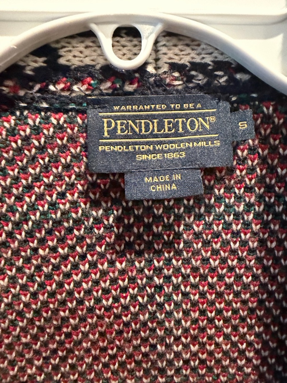 Vintage Pendleton tartan plaid wool cardigan sweater Size S - Picture 6 of 13
